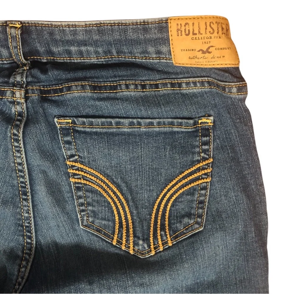 🔹Hollister Women's Straight Leg Blue Jeans Sz 7-R🔹 - Picture 8 of 11